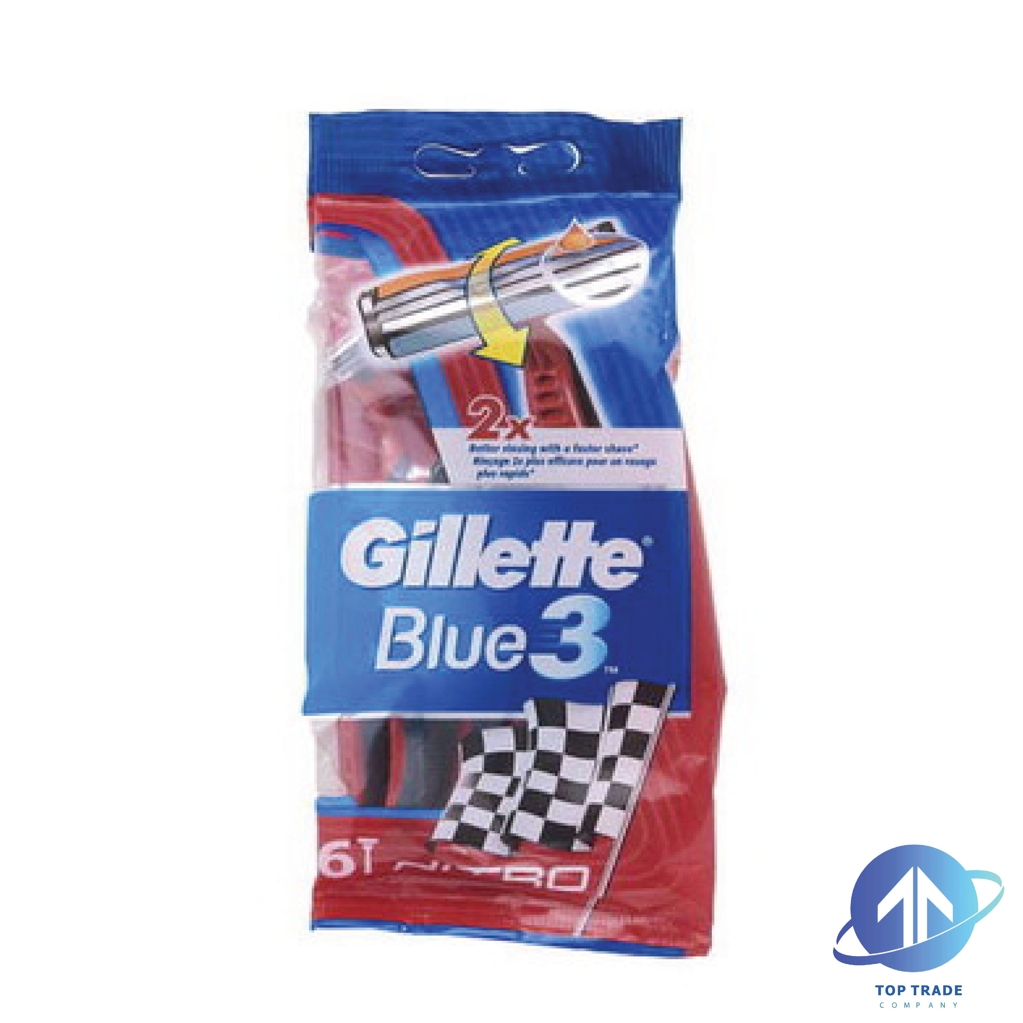 Gillette Blue III razor blades nitro razor 6pcs
